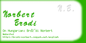 norbert brodi business card